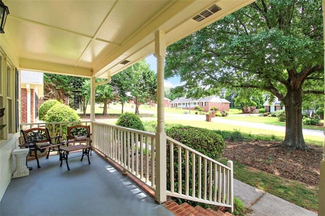 view of patio / terrace featuring covered porch