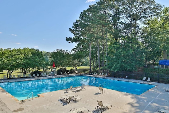 view of pool with a patio area