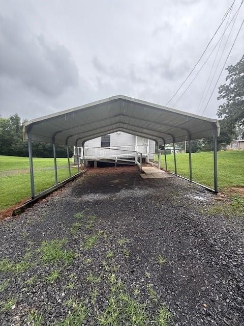 100 Walter Leon Dr, Chatsworth, GA 30705 - view of car parking with a detached carport and gravel driveway