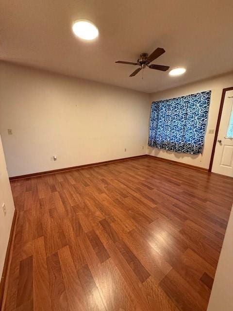 100 Walter Leon Dr, Chatsworth, GA 30705 - spare room featuring ceiling fan, wood finished floors, and recessed lighting