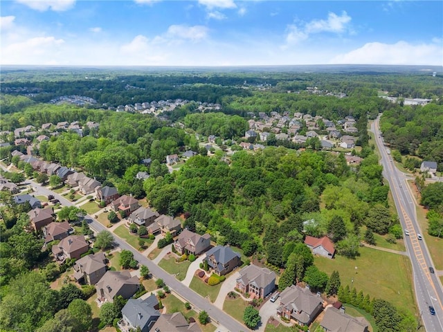 drone / aerial view with a residential view