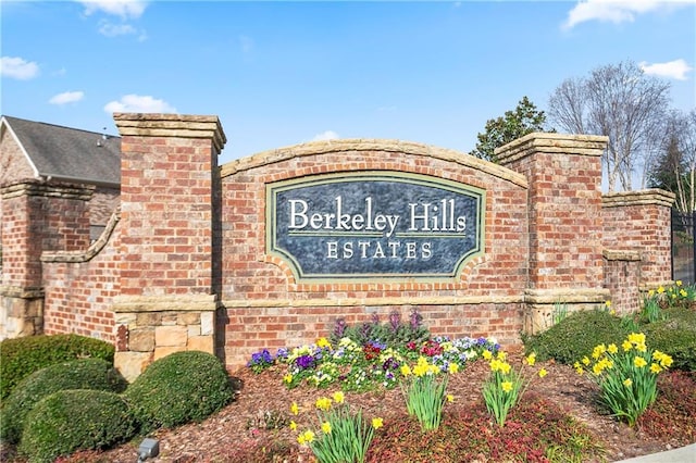 view of community sign