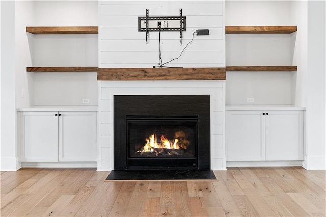 39 Telfair Ct, Acworth, GA 30101 - detailed view of wood finished floors and a fireplace with flush hearth
