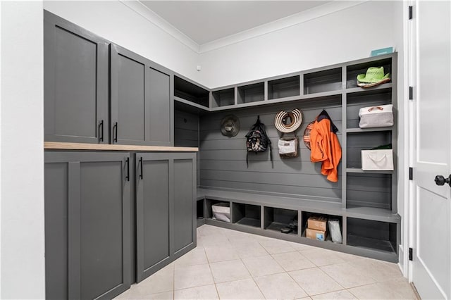 39 Telfair Ct, Acworth, GA 30101 - mudroom with ornamental molding and light tile patterned floors