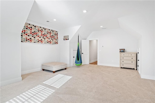 39 Telfair Ct, Acworth, GA 30101 - bonus room featuring carpet floors, baseboards, recessed lighting, and lofted ceiling