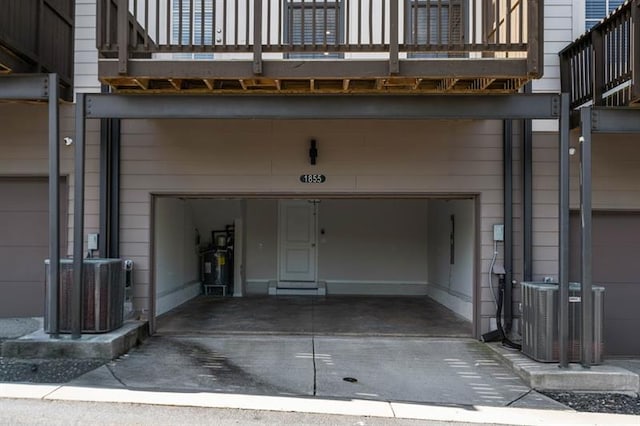 garage with central AC