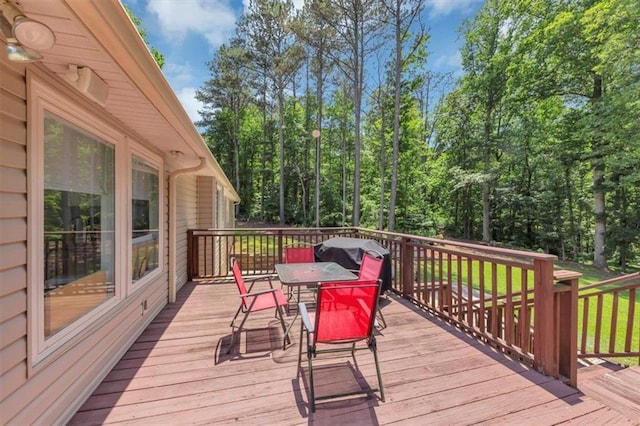 586 Old Bushmill Rd, Bremen, GA 30110 - deck featuring outdoor dining area and area for grilling