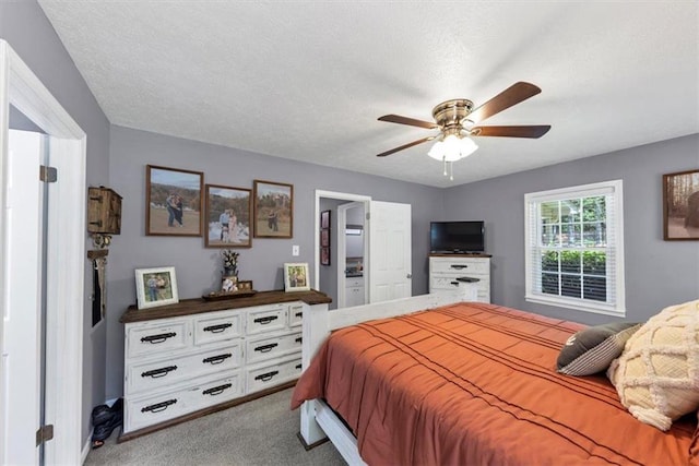 586 Old Bushmill Rd, Bremen, GA 30110 - bedroom featuring carpet, a ceiling fan, and connected bathroom