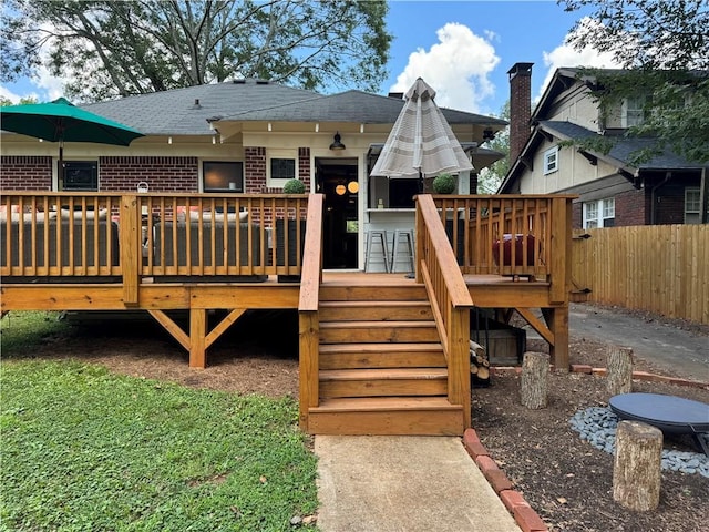 1670 Rogers Ave SW, Atlanta, GA 30310 - wooden terrace featuring stairs and fence