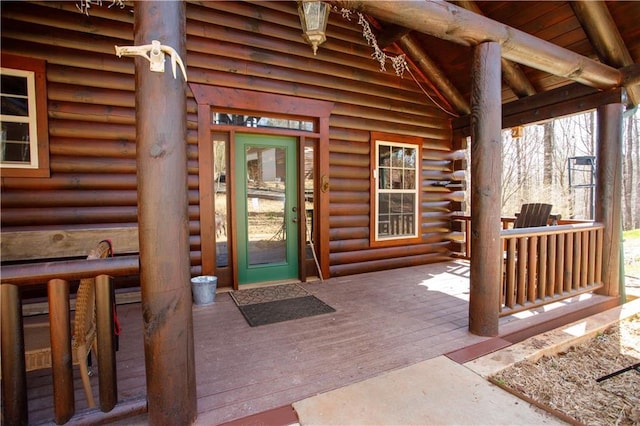 1225 Pitts Chapel, Newborn, GA 30056 - doorway to property featuring a deck