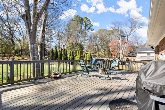 view of wooden deck