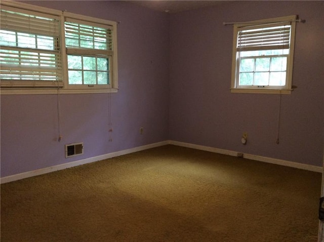 unfurnished room featuring carpet