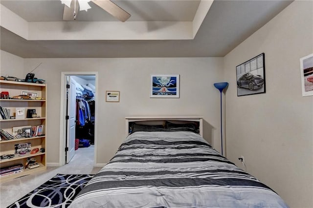 1211 Chapel Estates Way, Dacula, GA 30019 - bedroom with carpet, a spacious closet, ceiling fan, and a closet