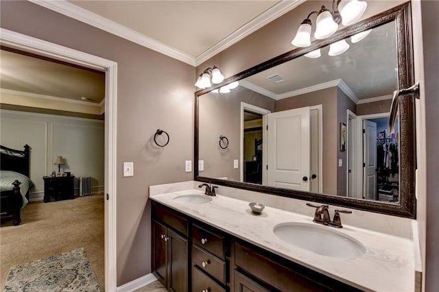 1211 Chapel Estates Way, Dacula, GA 30019 - full bath with double vanity and ornamental molding