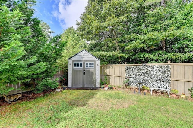 1211 Chapel Estates Way, Dacula, GA 30019 - view of shed with a fenced backyard