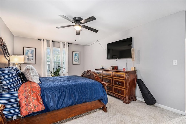 46 Le Parc Fontaine, Lithonia, GA 30038 - bedroom with carpet floors, access to exterior, and a ceiling fan