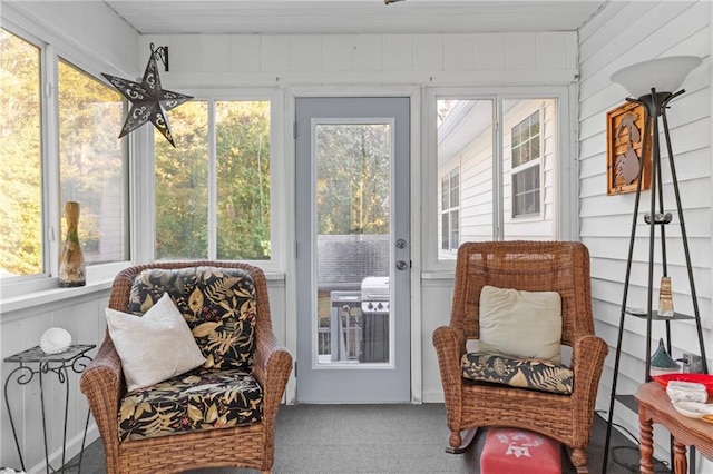 view of sunroom