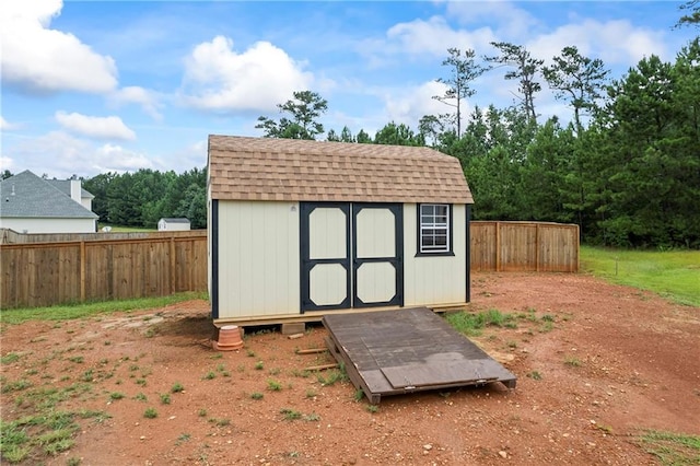 view of outdoor structure