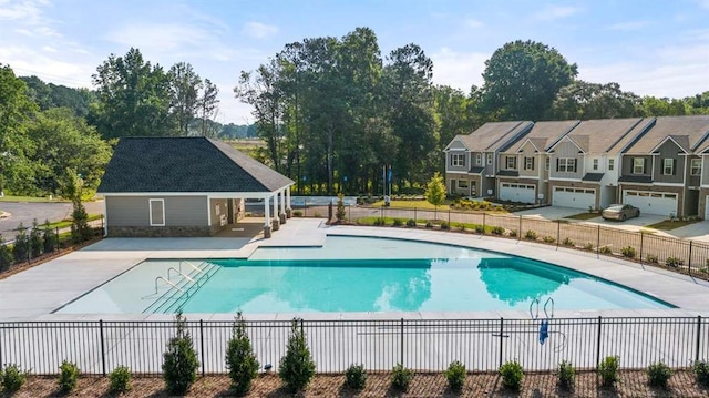 view of pool with a patio area