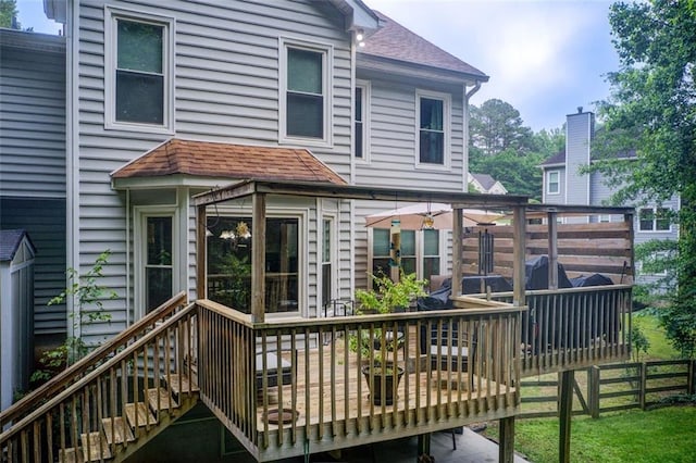 1360 Stampmill Way, Lawrenceville, GA 30043 - wooden terrace with stairs