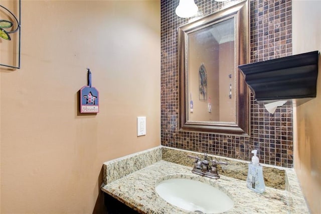 1360 Stampmill Way, Lawrenceville, GA 30043 - bathroom featuring vanity and tasteful backsplash