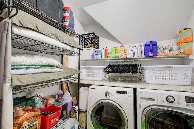 1360 Stampmill Way, Lawrenceville, GA 30043 - laundry area with washing machine and clothes dryer