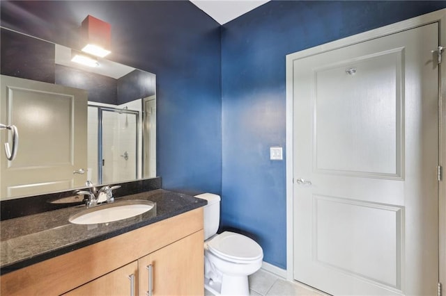3400 Malone Dr Unit 303, Atlanta, GA 30341 - bathroom with a stall shower, tile patterned floors, toilet, and vanity