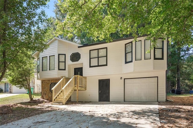 view of front of home featuring a garage