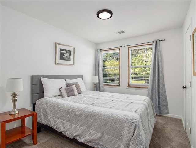 bedroom featuring carpet