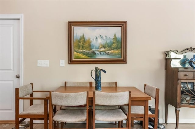 view of dining area