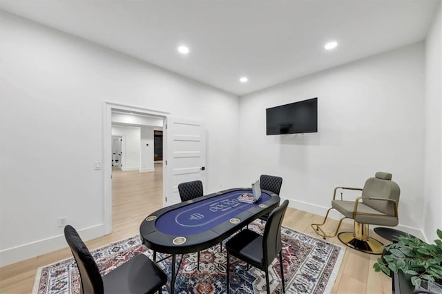 interior space with hardwood / wood-style flooring