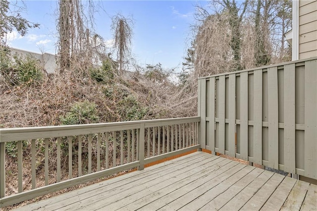 doorway to property with a deck