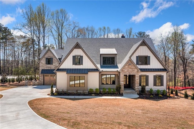 605 Claxton Ln, Milton, GA 30004 - modern farmhouse featuring board and batten siding, a standing seam roof, and metal roof