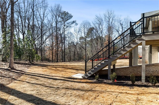 605 Claxton Ln, Milton, GA 30004 - view of yard with stairs