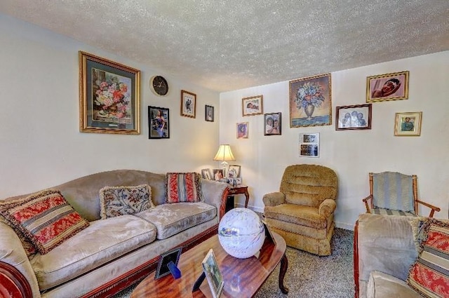 3576 Shrewsbury Ct, Snellville, GA 30039 - carpeted living room with a textured ceiling
