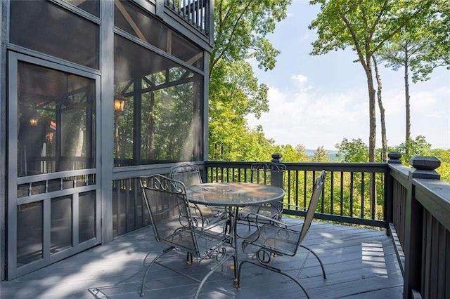 1363 Foxhound Trl, Ranger, GA 30734 - wooden terrace featuring outdoor dining space