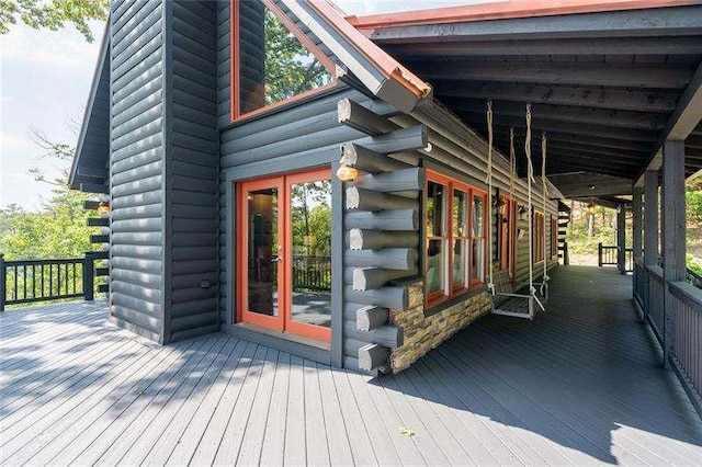 1363 Foxhound Trl, Ranger, GA 30734 - deck featuring french doors