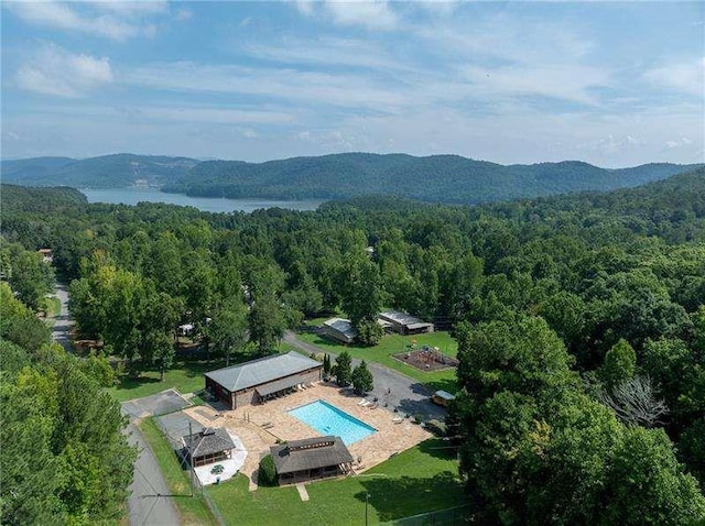 1363 Foxhound Trl, Ranger, GA 30734 - bird's eye view of a heavily wooded area and a water and mountain view