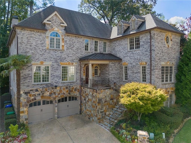 colonial house with a garage