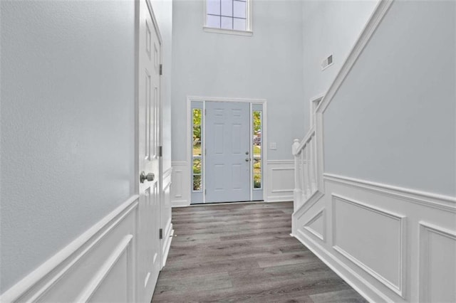 foyer featuring hardwood / wood-style flooring