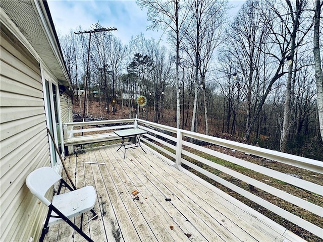 view of wooden terrace