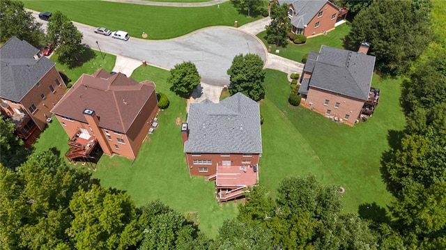 aerial view featuring a residential view