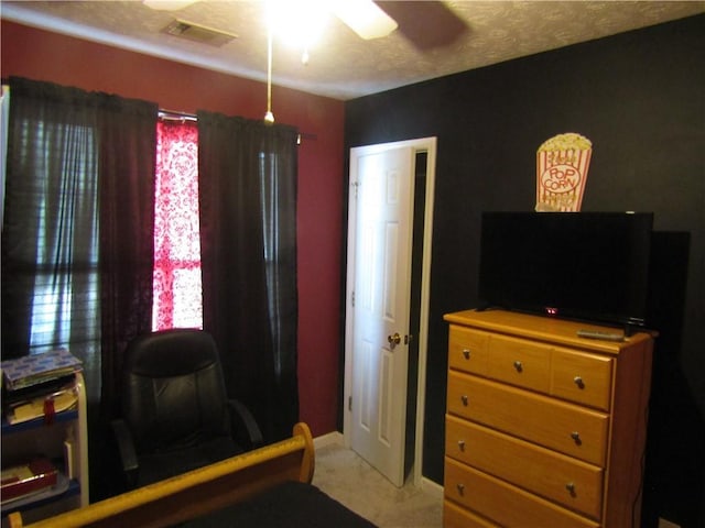 274 Griffith St, Winder, GA 30680 - bedroom with baseboards, light colored carpet, and a ceiling fan