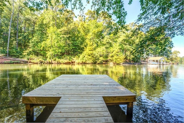 1019 Whippoorwill Rd, Monticello, GA 31064 - dock with a water view and a view of trees
