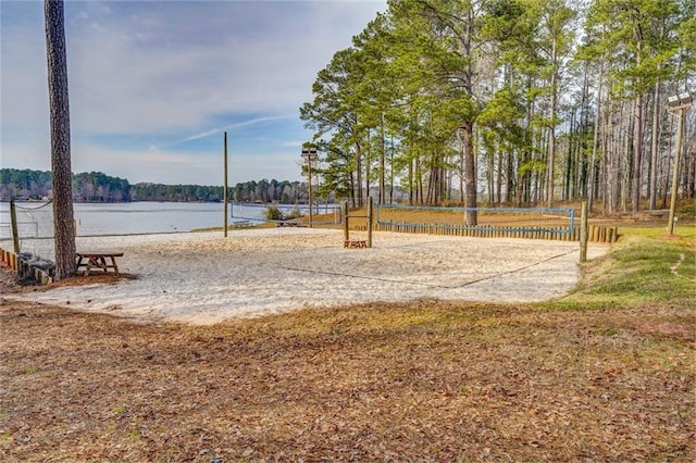 1019 Whippoorwill Rd, Monticello, GA 31064 - view of property's community featuring volleyball court and a water view