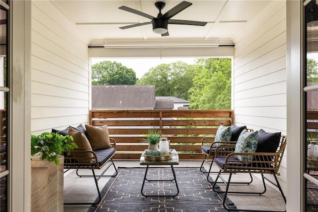 1196 Wylie St SE, Atlanta, GA 30316 - view of patio / terrace with ceiling fan