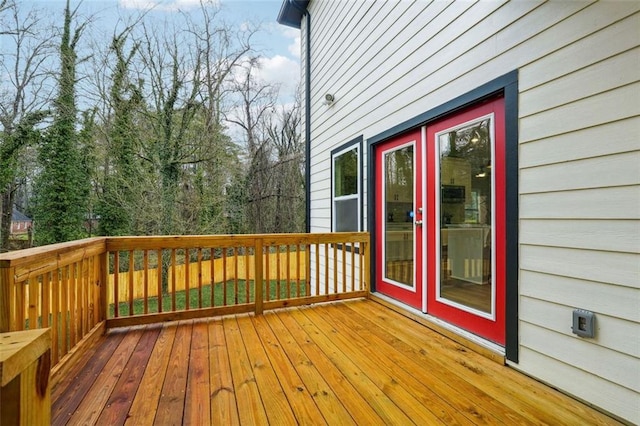 view of wooden terrace