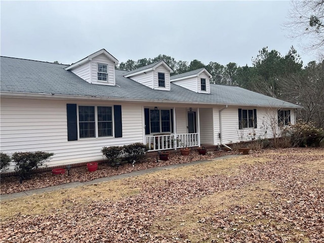 view of front of property with a porch