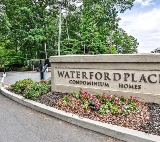 view of community sign