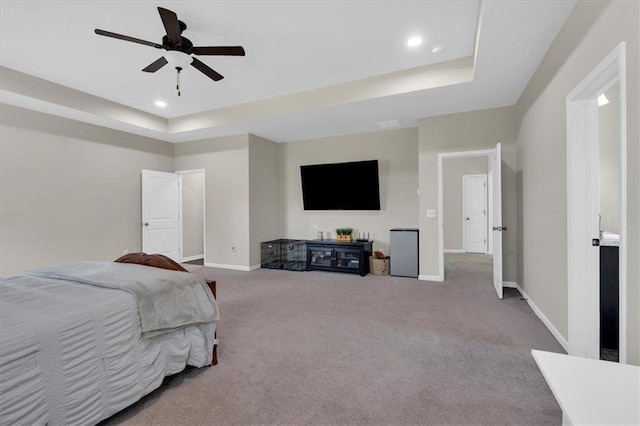 7 Wilmer Way, Cartersville, GA 30120 - carpeted bedroom featuring a raised ceiling, ceiling fan, and recessed lighting